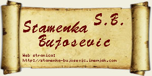 Stamenka Bujošević vizit kartica
